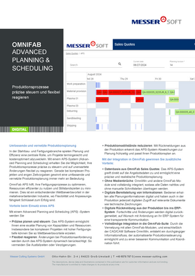 Datenblatt OmniFab Advanced Planning & Scheduling